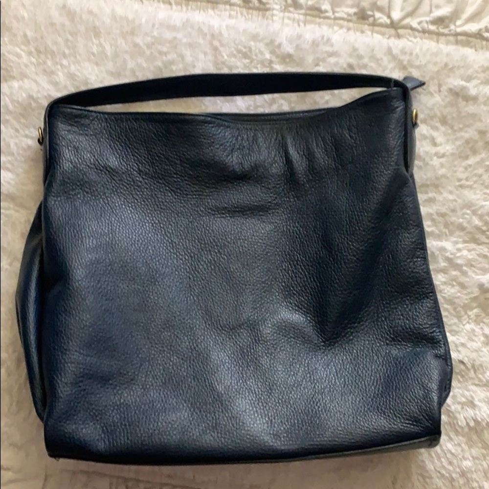 Blue soft Italian leather purse